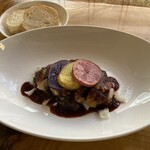 野菜が主役の古民家レストラン 花果菜 - 赤じそと梅干しのソース