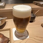 日本橋 蕎ノ字 - 生ビールで乾杯
