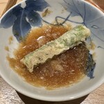 日本橋 蕎ノ字 - アスパラガス、茎。蕩けます。