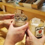 カジュアルフレンチBar 7FUKU - 3人で乾杯♪(*^^)o∀*∀o(^^*)♪