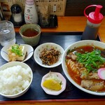 中華そば(笠岡ら～めん)定食 (税込)850円 (2024.06.18)