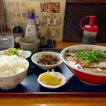 日本一 - 中華そば(笠岡ら～めん)定食 (税込)850円 ※角度を変えて (2024.06.18)