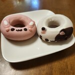 イクミママのどうぶつドーナツ - ピンクのうさちゃんと子猫のまる