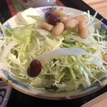 cafe青い小屋 - サラダ、豆腐が濃厚で美味しかった！
