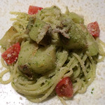 ルセット シェ イイナ - スパゲティジェノベーゼ 1100円。