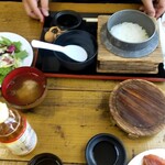 しーらすAQUA - 他の人の刺身食べ放題定食です！