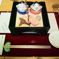 京懐石 美濃吉 そごう千葉店 - 食前酒と前菜7種