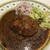 Bistro Q - 料理写真:メインのハンバーグ。付け合わせのキャベツ炒めが最高だった。