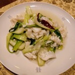 志峰飯店 - 「イカとチンゲン菜の塩炒め」× 2人前①