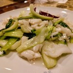 志峰飯店 - 「イカとチンゲン菜の塩炒め」× 2人前②
