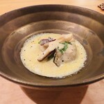 うますし - 地牡蠣とアオリイカ ほうれん草のクリームソース