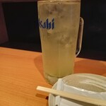 大衆日本酒バル ふとっぱらや - 「緑茶ハイ¥290-」＋「焼酎濃いめ¥50-」