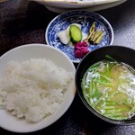 一水荘 - コシヒカリとみそ汁