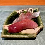 弥助鮨 - 鯵/中トロ