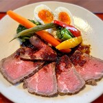 花風里 - ローストビーフ和風ソース仕立て＆温野菜添え