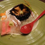 都わすれ - 〆た魚はいまいちだったけど、うには美味しかった！　　山奥の宿ですが、秋田には日本海がありました