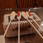 都わすれ - 味噌きりたんぽ　美味しかったけど　これがご飯、、やはり今日は少し素朴だけど地元の素材を味わう贅沢な日かも