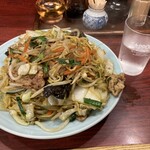 園春 - 肉入焼きそば大盛り¥850+¥100