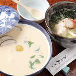 Sushidokoro Sakai - 人気のプラス１０００円メニュー！『特大茶碗蒸し＆かに汁』