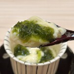 兄弟寿し - 青さと梅の茶碗蒸し