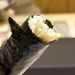 兄弟寿し - 佐渡産ズワイ蟹手巻き、有明産海苔