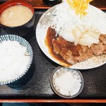 とんかつ・トンテキ たつまきや - トンテキ定食(1500円)