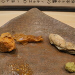 うを徳 - 厚岸のカキ　アヒージョ風、鮟肝