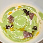 渡辺料理店 - 渡辺料理店で初体験のスープはジャガイモとポロネギのヴィシソワーズでした　完成度が異常に高いよ