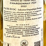 渡辺料理店 - 裏エチケットはフランス語と英語と両方で記載されています