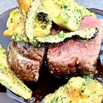 渡辺料理店 - つけ添えのモリーユ茸のフリットともベストマッチです　肉の火入れ加減が最高なんです