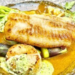 渡辺料理店 - この舌鮃の火入れ加減が絶妙　表面がカリッと身はフワッとしっとりジューシーで口の中で消えます