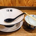 らーめん健心 - どちらも完食。
