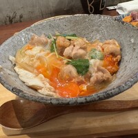 自家製粉石臼挽きうどん 青空blue 本店 - セットの親子丼