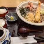 そじ坊 - 選んだ具は海老天、とろろ、温玉