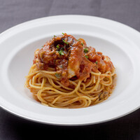 タコのプッタネスカ スパゲッティーニ