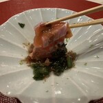 霜止出苗 - チップ　行者ニンニクソースで