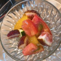 割烹 むら山 - 鯛とイチジクとフルーツトマトのマリネ