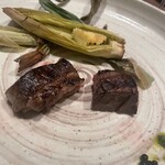 Braceria Buffa - 石川県黒毛和牛能登牛炭火焼き3種の部位食べ比べ
