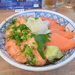 磯丸水産 - サーモンねぎトロ丼@\945円