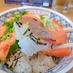磯丸水産 - サーモンねぎトロ丼@\945円