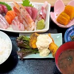 Ryoshi Sakaba Kagami - 刺身定食