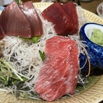 吟醸マグロ - マグロ刺身盛り