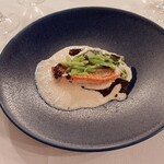 ダイニングルーム - メバルのポワレ　シャンパン風味のソース　長野県産インゲンと奈川産荏胡麻を添えて