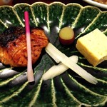 ガーデンダイニング 環樂 - キングサーモン照焼　季節のあしらい　はじかみ