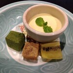 ガーデンダイニング 環樂 - 和三盆のプリン、わらび餅