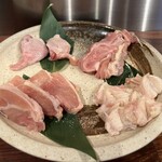 石焼地鳥 石庵 - セセリ＆ソリレス＆モモ＆三角(ぽんじり)