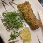 丸亀製麺 - ●磯辺揚げ
◯しょうが　◯青ネギ