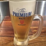 石焼地鳥 石庵 池袋西口店 - 生ビール中(プレミアムモルツ)