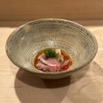 登喜和鮨 - 佐渡産 真羽太 昆布出汁しゃぶしゃぶ 自家製ポン酢