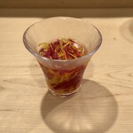 登喜和鮨 - 口直し かきのもと(新潟産食用菊)